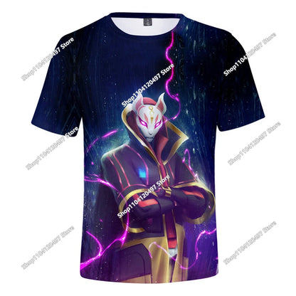 Fortnites 3D Printed Short Sleeve T-Shirt Game Cartoon Print Battle Royale Adult Kid Clothes Kids T-shirt Harajuku Tshirt