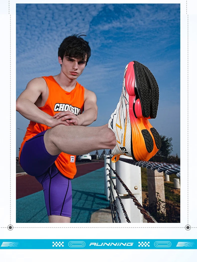 Running Shoes Carbon Board Speciality Marathon Men Sports Breathable Lightweight Women's Comfortable Athletic Nonskid Sneakers