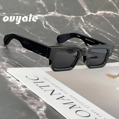 Sunglasses ASCARI Vintage Square Unisex Handcrafted Acetate UV400 Classic Retro Designer Eyewear