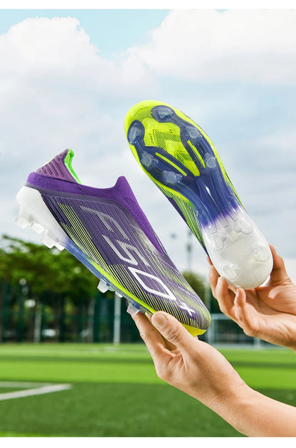 New Men Soccer Shoes High-quality Cleats Football Boots Sneakers Hot-selling Indoor Futsal Non-Slip Match Grass High-top Outdoor
