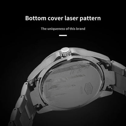 HEROFORCE Men's Well-known Brand Watch; Men's Fashion Waterproof Luminous Stainless Steel Band Casual Calendar Quartz Men Watch