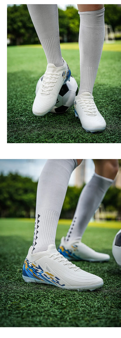 Casual Comfortable Men Sports Shoes Soccer Shoes Men Anti-slip Outdoor Grass Training Breathable Lace-up Football Boots