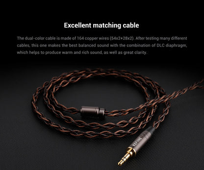 KEFINE Delci 10mm DLC+PU Diaphragm Dynamic Driver Hifi Wired IEM Earphones with CNC Metal & Detachable 0.78mm 2pin 3.5mm Cable