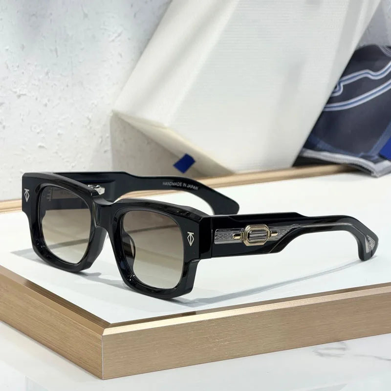 DUSENBERG Square Thick Acetate Sunglasses Handmade Classical Vintage UV400 High Quality for Men Women Optical Glasss with Case