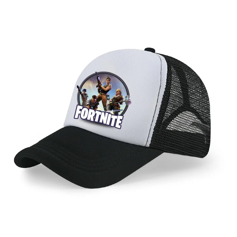 Fortnite Baseball Cap Cartoon Game Printed Hat Kids Summer Breathable Mesh Hat Adjustable Peaked Cap Childrens Birthday Gift