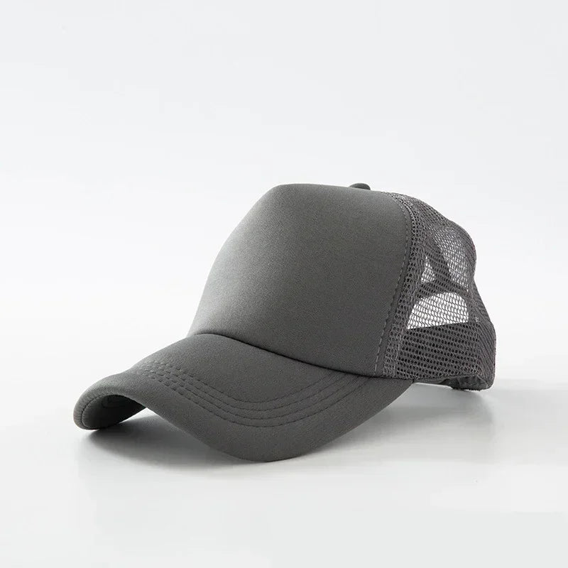 Custom Hat with Logo Printing Polyester Mesh Trucker Hat Adjustable Dad DIY Logo Baseball Cap for Men Women
