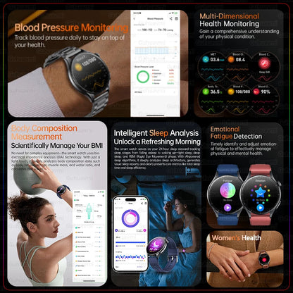 For XIAOMI 2025 New ECG+PPG Smartwatch Precise Uric Acid Blood Lipids Pressure Body Analysis Smart Watch Men BT Call NFC Watches
