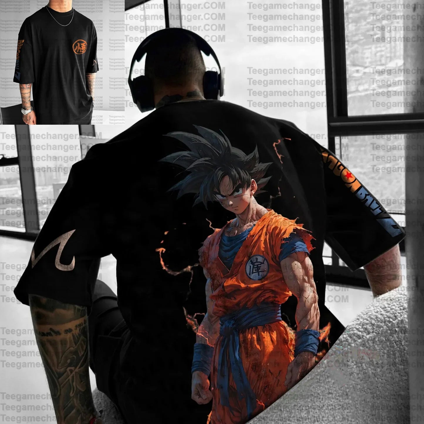 Son Goku Dragon Ball Anime 2025 Summer T-shirt Men Harajuku Oversized Retro Street Women Casual Loose Short-sleeved Unisex Tops
