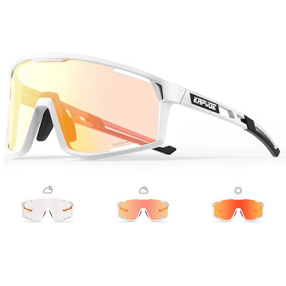 KAPVOE Men Women Road Bike UV400 Goggles Mountain Sports Eyewear Outdoor Photochromic Cycling Sunglasses Bicycle Cycling Glasses