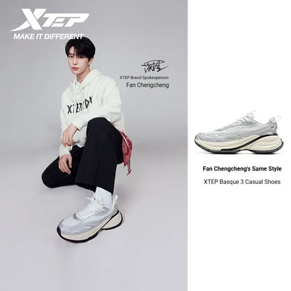 Xtep Basque 3 For Male Sneakers Retro Fashion Breathable  Luxury Height-Increasing Sports Shoes 2026 Spring 874219320001