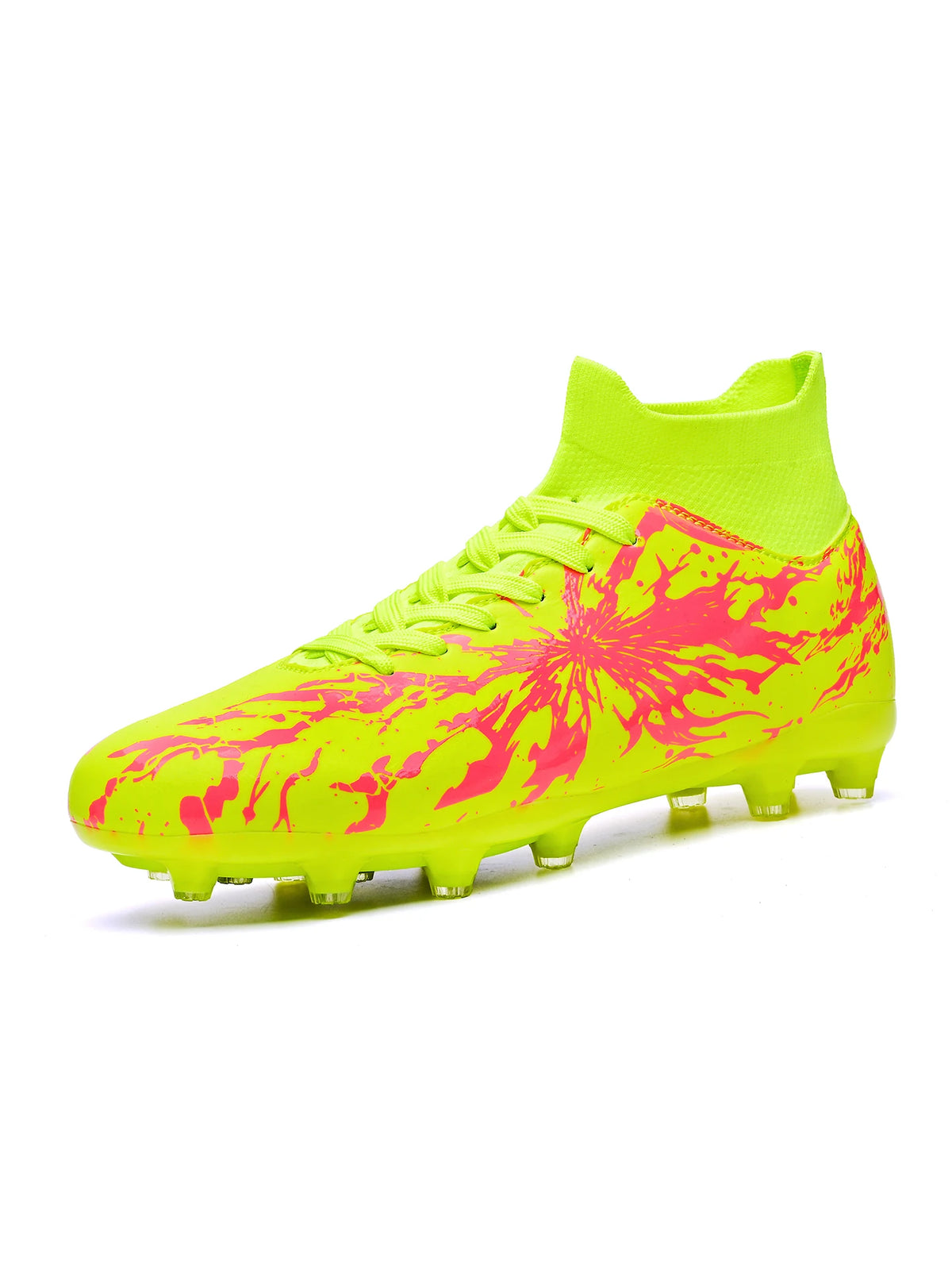 Chaussures de football pour hommes, crampons AG FG, semelles en PU absorbant les chocs et antidérapantes, pour adultes, idéales pour les entraînements de football en extérieur et les séances d’entraînement à haute in