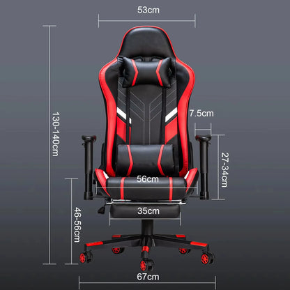 GC-RC03 Massage Gaming Chair 7-Point Adjustable Seat Height Ergonomic Office Chair with Footrest and Lumbar for Home Office