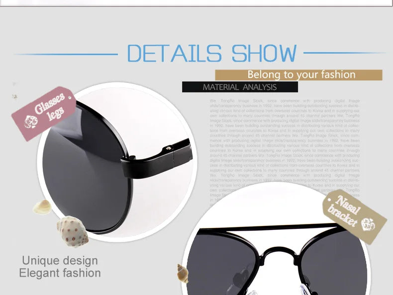 Classic Polarized Pilot Sunglasses For Male Driving Black Sun Glasses Men's Vintage Eyewear Gafas De Sol 8955