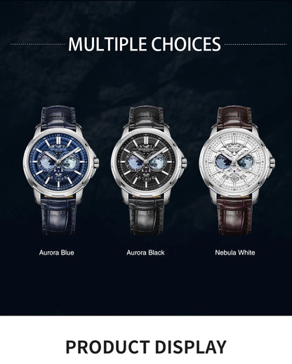 BORIAGE(BOAIJIUA) Fully Automatic Mechanical Men's Watch Original Design Mechanical Watches  Waterproof Luminous Wristwatch
