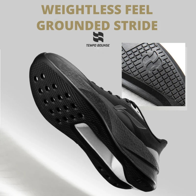 Li-Ning Men's CHAOYING Cushion Running Shoes BOOM Lightweight Springy TEMPO BOUNSE Soft LiNing Comfortable Sneakers ARBW007