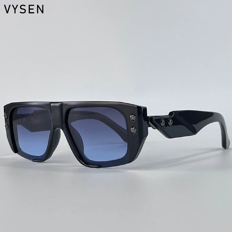 Polarized Steampunk Square Sunglasses Men 2026 Luxury Brand Punk Big Frame Driving Sun Glasses Fashion Eyewear For Male Shades