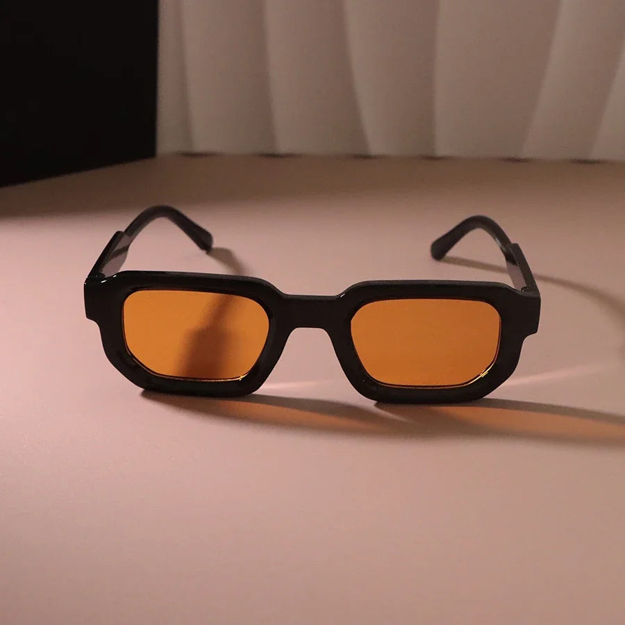 Vintage Women Fashion Square Sunglasses Retro Black Sun Glasses Female Male Eyewear Oculos