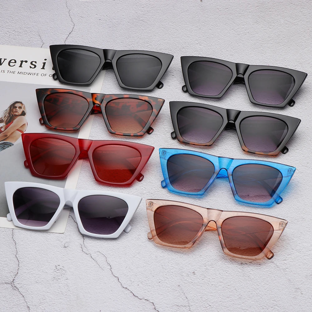 NEW Fashion Square Sunglasses Women Designer Luxury Man/Women Cat Eye Sun Glasses Classic Vintage UV400 Outdoor Oculos De Sol