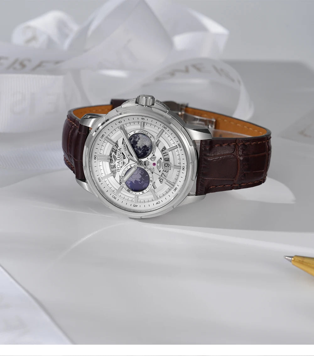 BORIAGE(BOAIJIUA) Fully Automatic Mechanical Men's Watch Original Design Mechanical Watches  Waterproof Luminous Wristwatch