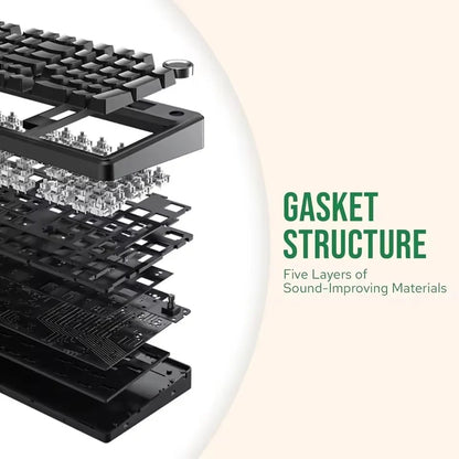 AULA F99 Pro E-Sports-Gaming-Tastatur, mechanisch, Tri-Mode, RGB, Hot-Swappable, 96 %, PBT, anpassbar, kabellos, mit Media-Knob