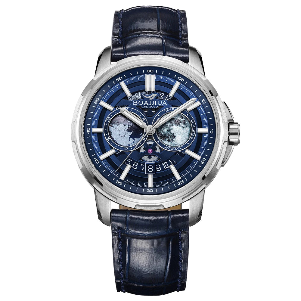 BORIAGE(BOAIJIUA) Fully Automatic Mechanical Men's Watch Original Design Mechanical Watches  Waterproof Luminous Wristwatch