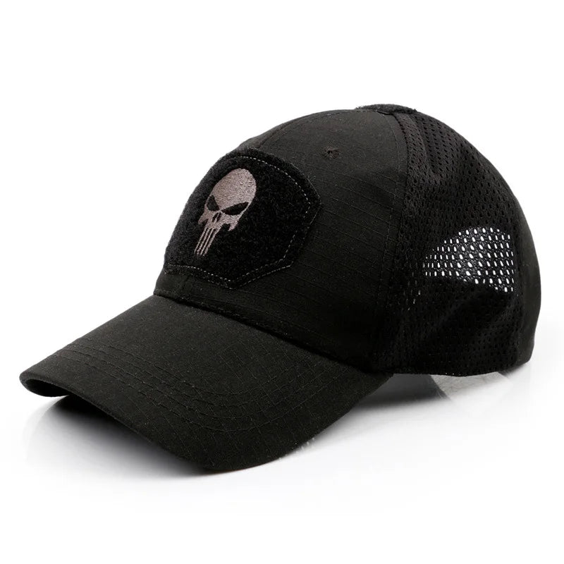 New Camo Baseball Cap for Men, Tactical Military Style with Velcro Patch, Outdoor Hiking Sun Hat & Peak Cap