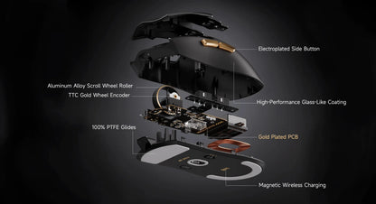 MCHOSE K7 Ultra Dual 8K Polling Rate Lightweight Magnetic Wireless Gaming Mouse PAW3950 Wireless Charging Dock Esports Office