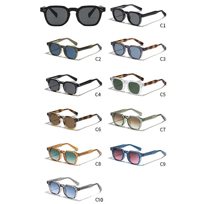 HBK Fashion Retro Men Sunglasses Classic Square Frame  Design Sun Glasses Women Outdoor Travel Party Business Festival Gift