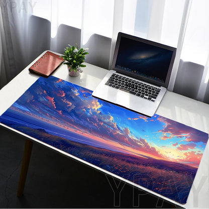 Musemåtter med himmel- og landskabsmotiv Bordunderlag Musemåtte til computeren Firma-skrivebordsunderlag Æstetiske store musemåtter til gamere Kontormusemåtte 100 x 50 cm