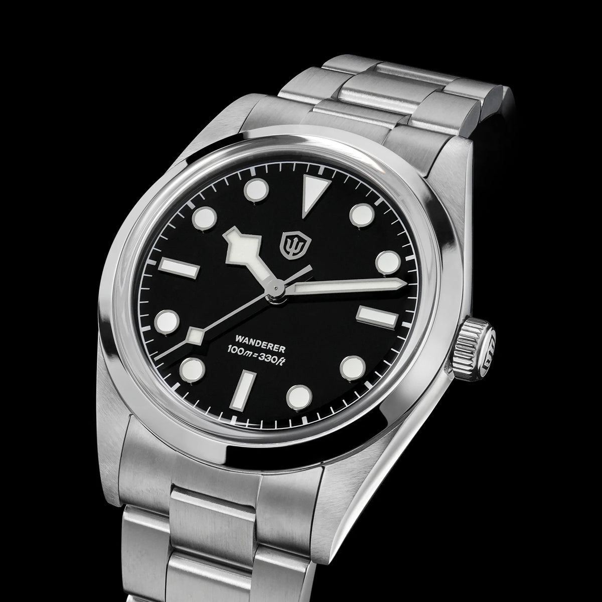 Watchdives WD1016 V3 Quartz Watch 37mm Stainless Steel Case Sapphire Vintage Watch  VH31 Sweep Movemet 100m Waterproof Men Watch