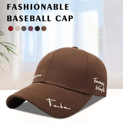 Deep-Top Large-Brim Baseball Cap for Women, 2026 New Style, Face-Slimming, Wide Brim, Summer Sun Protection Hat, Embroidered Letters, Fashionable for Men
