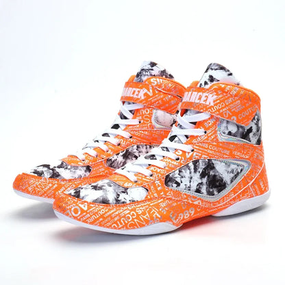 2026 New Arrival Boxing Sport Shoes Youth Wearable Wrestling Shoes Men Indoor Fighting Shoes Non-Slip Men’s Boxing Sneakers