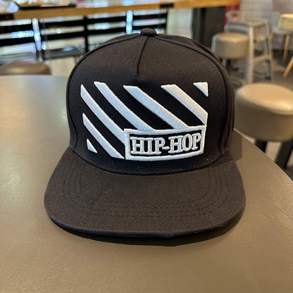 Men's Letter Embroidery All-match Flat Brim Baseball Cap Ladies Summer Hip Hop Hats Outdoor Shade Adjustable Casual Peaked Caps