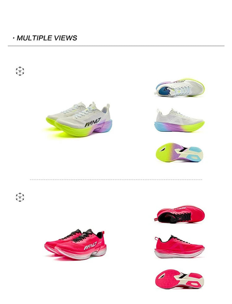 QIAODAN WIND 4PRO Carbon Plate Marathon Shoes for Men, Professional Racing Sneakers 2026, Breathable Running Sports Shoes QDB023262291