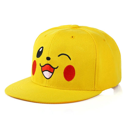 Fashion Pokemon Baseball Cap Anime Adjustable Cosplay Hat Kawaii Hip Hop Hat Cartoon Adult Children Hats Toy Charm Birthday Gift