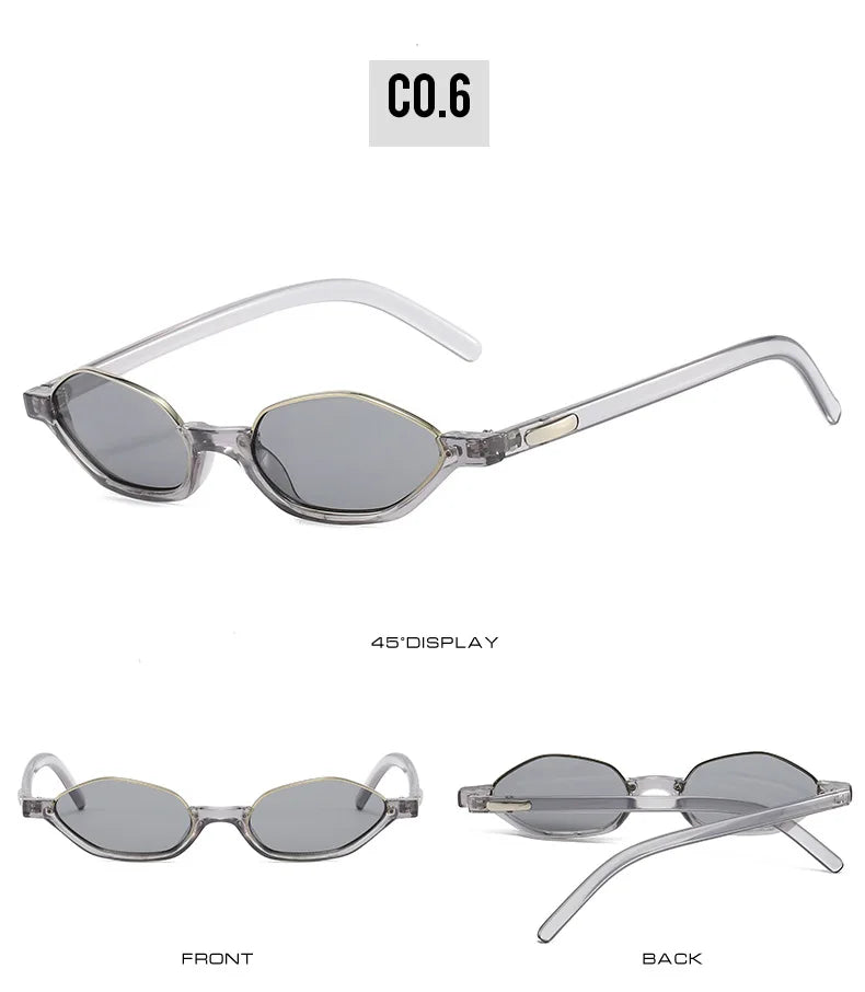 Half Frame Designer Small Sunglasses Women Cat Eye New Fashion Sun Shades UV400 Sun Glasses Brand