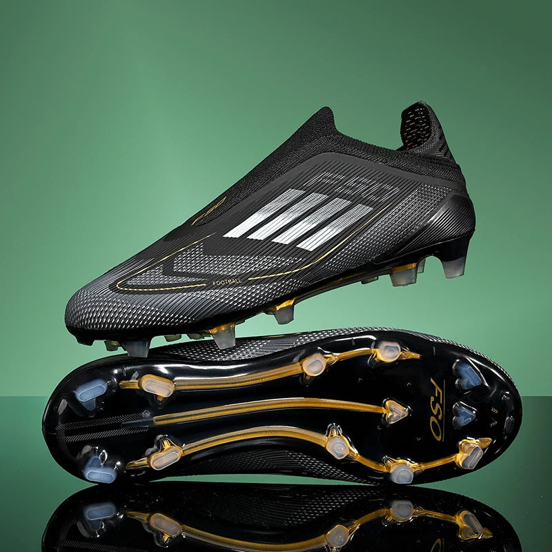 Nouvelles chaussures de football pour hommes, crampons de sport d'extérieur pour garçons et adultes, bottes de football d'entraînement respirantes, antidérapantes, à crampons longs, confortables