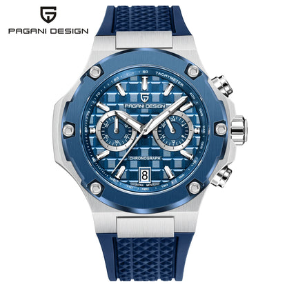 Relógios de quartzo para homem PAGANI DESIGN – Cronógrafo desportivo de luxo, estanque, com ponteiros luminescentes e vidro de safira com tratamento antirreflexo