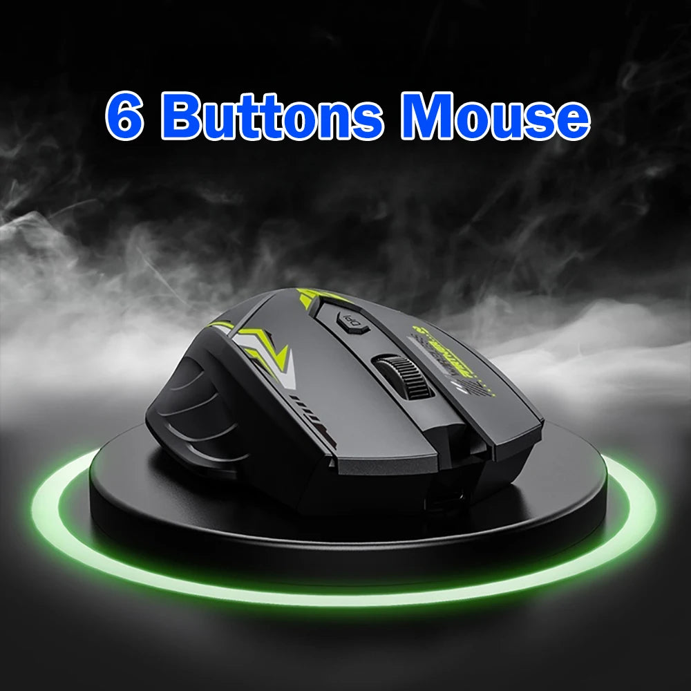 Dual-Mode Mouse Bluetooth 5.4 Mouse 6 Buttons 2.4G Wireless Mouse Rechargeable Gaming Mouse Office Mice For PC Laptop Macbook
