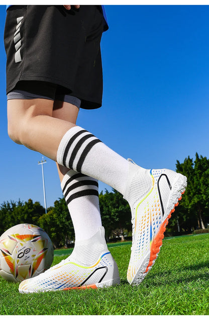 Men Football Boots Professional Turf Futsal Match Grass Unisex Outdoor Training Soccer Shoes Soccer Cleats Non-slip Breathable