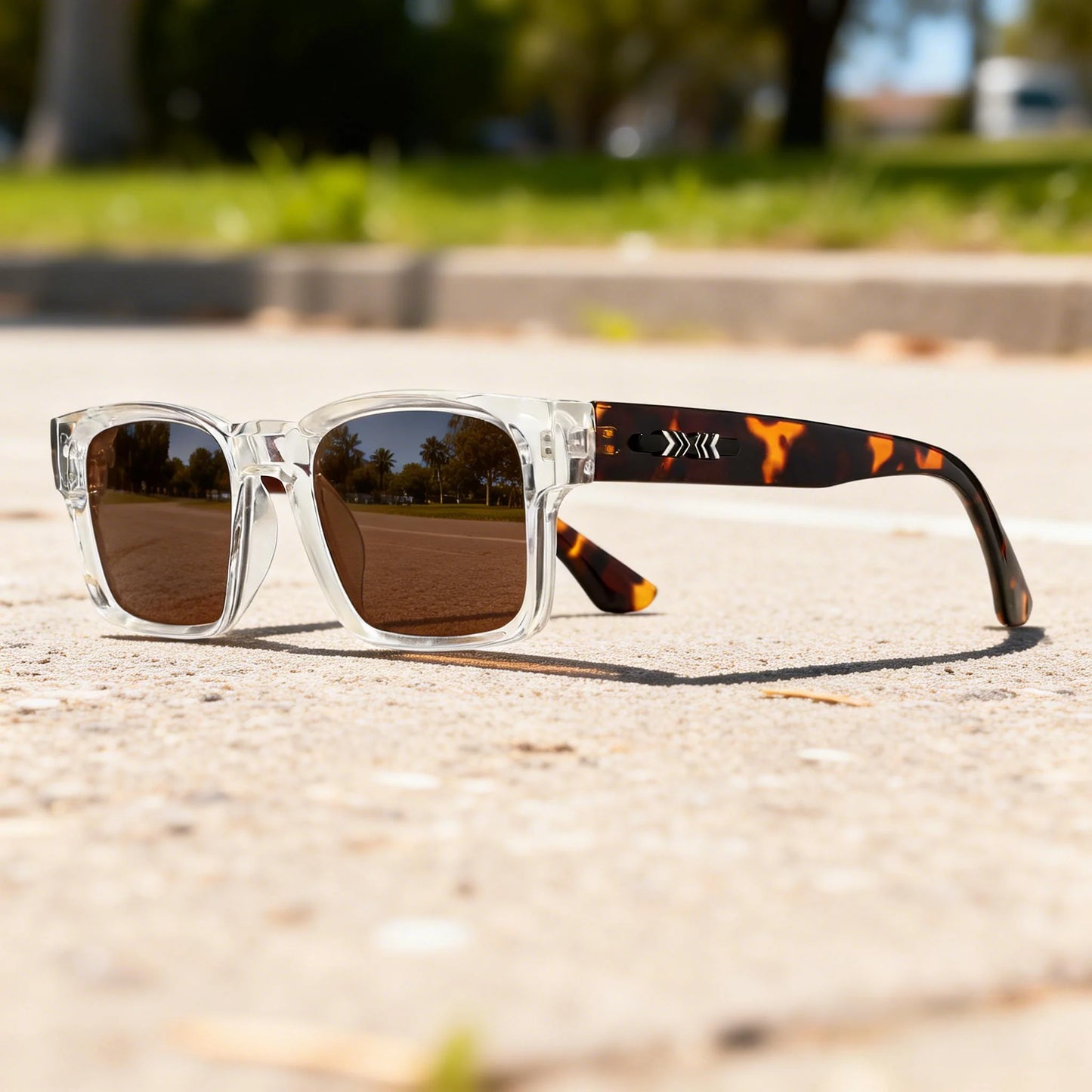4PCS Classic Vintage Square Sunglasses - Rivet Accents on Temples, UV400 Unisex for Daily Casual & Travel