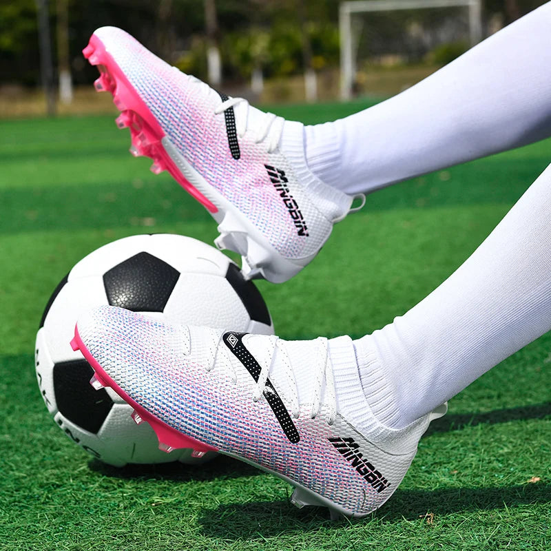 Tacchetti da calcio turf professionali da uomo, scarpe da calcio con mesh traspirante per ragazzi, sneakers antiscivolo da uomo Society Chuteira