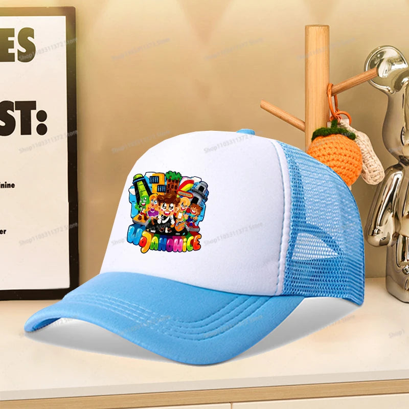Wojan Teams Mesh Baseball Cap Cute Cartoon Summer Outdoor Sports Sun Hat Fashion Parent-child Activity Breathable Sunbonnet Gift