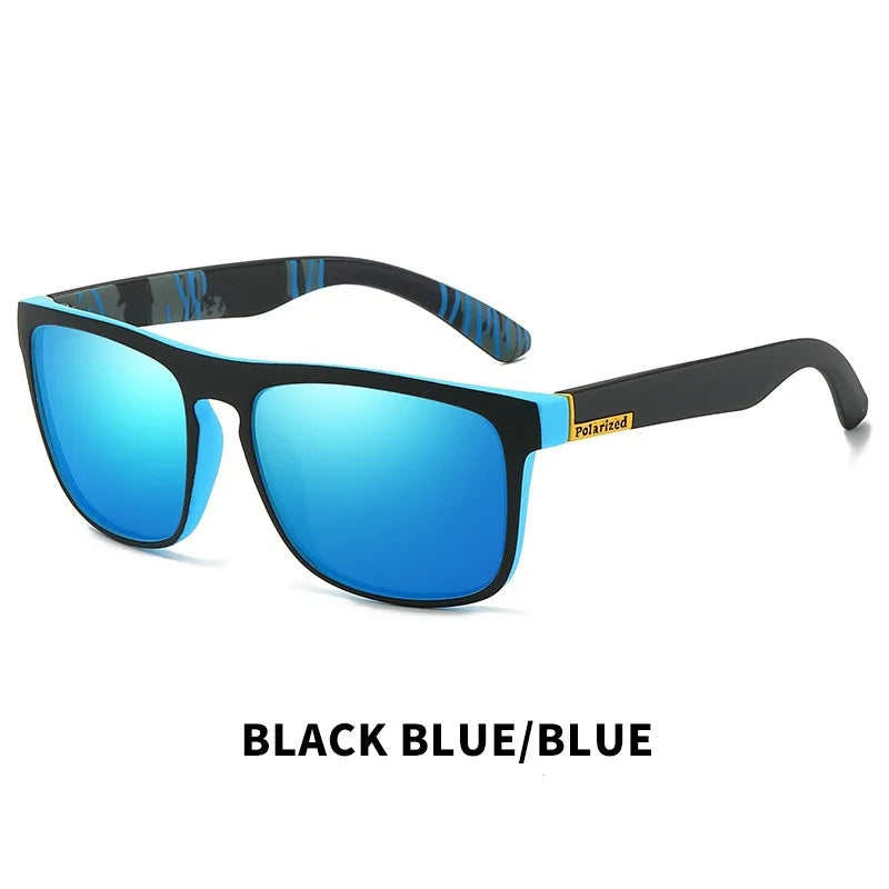 Black Polarized Square Sunglasses Men Women Fashion Classic Driving Shades for Outdoor Sports Cycling Travel Fishing Eyewears