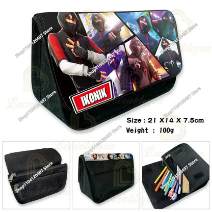 Victory Royale Student Boys Girls Fortnite Capacity Pencil Stationery Case Peely Llama Hero Children's Pen Box Kids Teen Bags