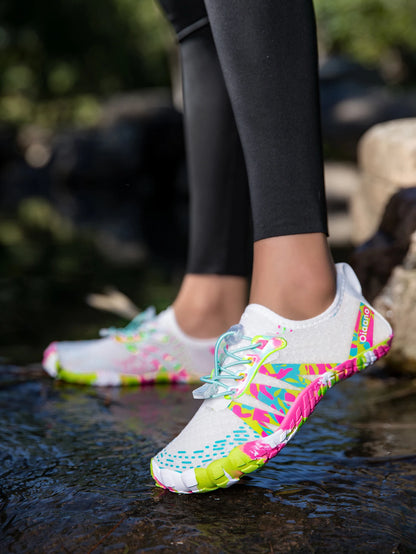 Oiaano platūs barefoot tipo juodi batai vyrams, moterims ir unisex – sportiniai vandens bateliai paplūdimiui, minkštu padu, lengvi ir kvėpuojantys