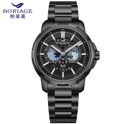 BORIAGE(BOAIJIUA) Automatic Mechanical Watch Creative Starry Sky Watch Water Resistant  Mechanical Watches Birthday Gift for Men