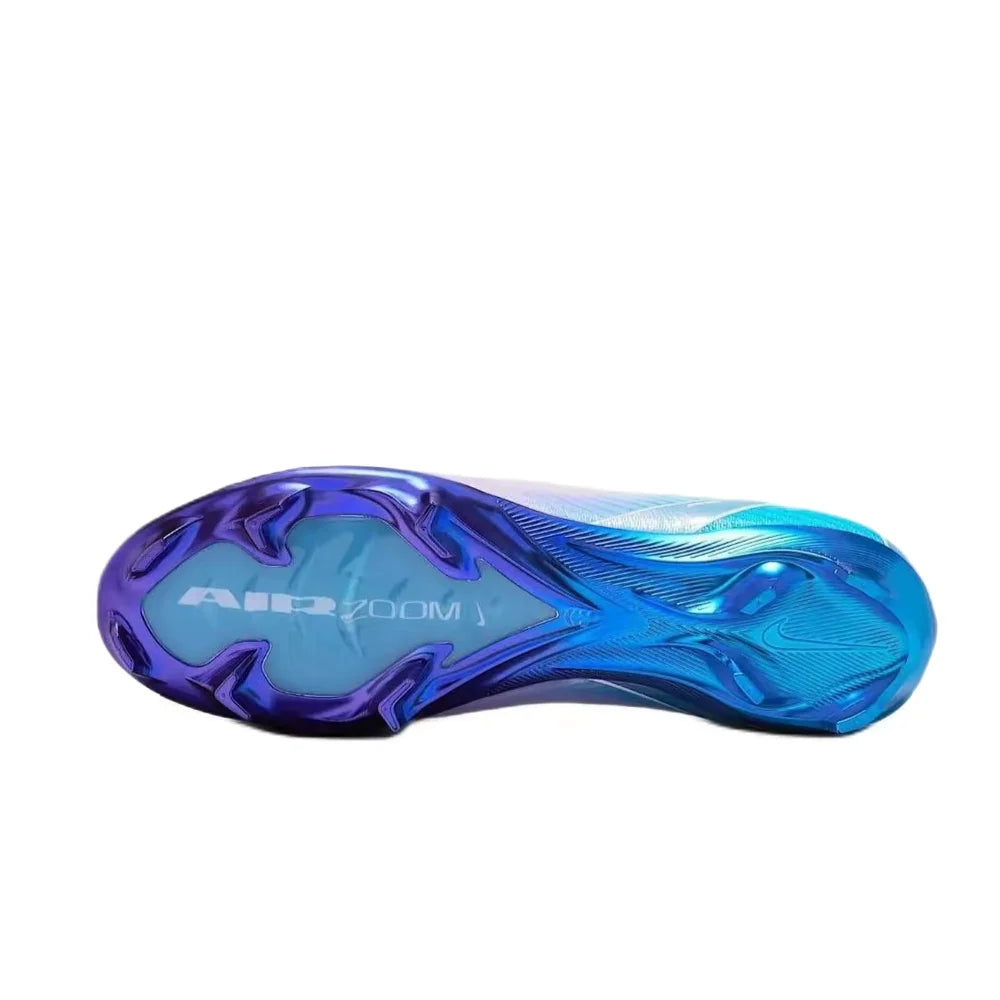 Pánske futbalové kopačky Nike Mercurial Vapor 16 Elite LV8 FG – mäkké, pohodlné, na prírodný trávnik, biele/modré HV4887-100