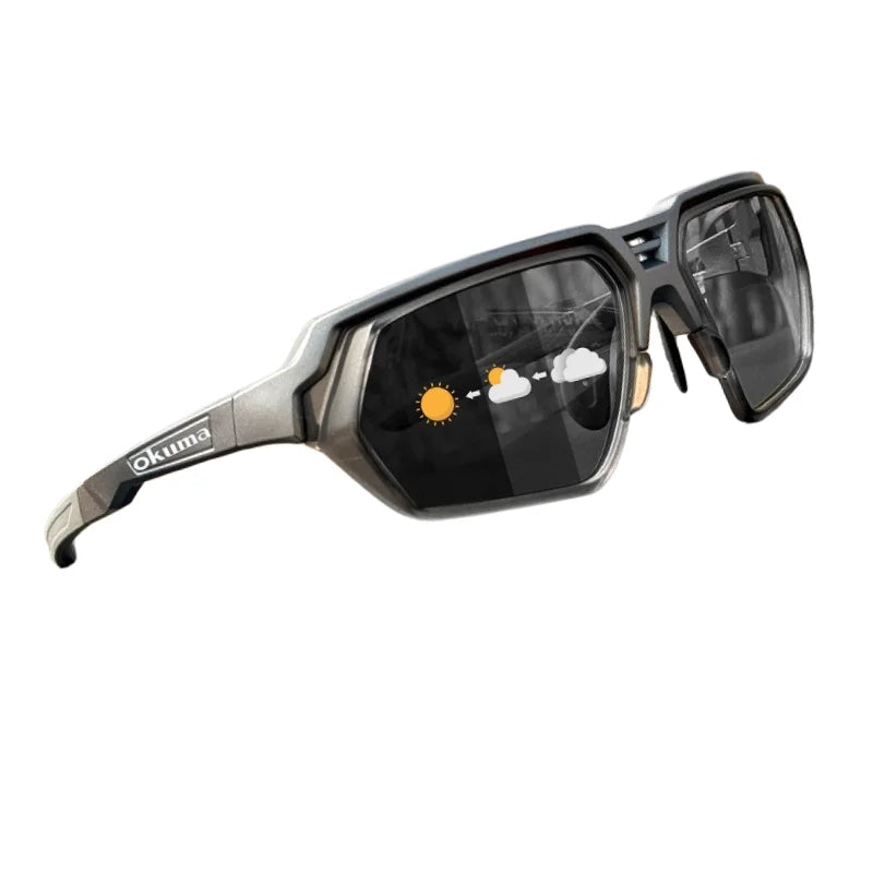 OKUMA New outdoor fishing fishing glasses for UV400 polarization to find fish, suitable for cycling, hiking and mountaineering.