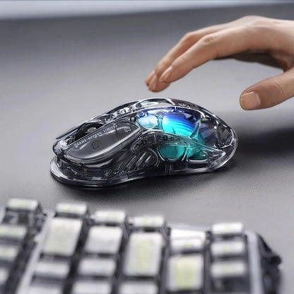 GravaStar Mercury M2 Wireless Gaming Mouse with 26,000 DPI, PAW3395DM Sensor -79g Lightweight Hollowed-Out Design -5 Programmabl